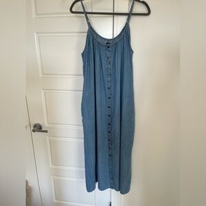 Gap denim button down dress NWOT